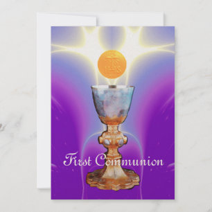 Invitation LUMIÈRE SPIRITUELLE 1ère Communion sainte / Christ