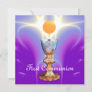 Invitation LUMIÈRE SPIRITUELLE 1ère Communion sainte / Christ