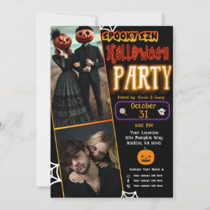 Invitation Lumière Spooky Szn Halloween Photo Party Branchée