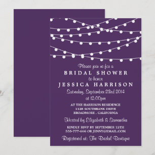 Invitation Lumières À Chaîne Moderne Sur Fête des mariées Vio