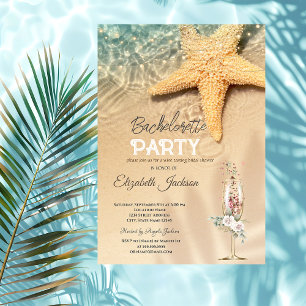 Invitation Lumières à cordes de mer, Bachelorette en verre de