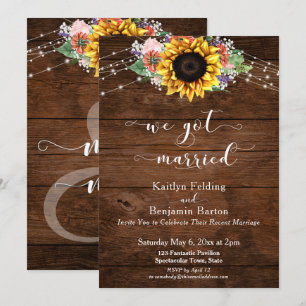 Invitation Lumières Brown Rustiques De Tournesol Nous Nous So