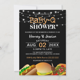 Invitation Lumières de chaîne BaBy-Q BABY SHOWER