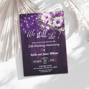 Invitation Lumières de Chaîne de 25e Anniversaire de Mariage
