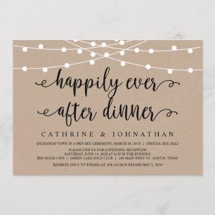 Invitation Lumières de chaîne de ferme rustique, mariage kraf