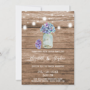 Invitation Lumières de Chaîne Rustiques et Mariage au Pot Mas