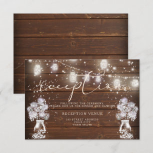 Invitation Lumières de corde à pot de maçon rustique theBaref