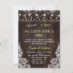 Invitation Lumières de corde en dentelle vintage Vieille gran