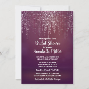 Invitation Lumières de fée blanc de verre Fête des mariées de