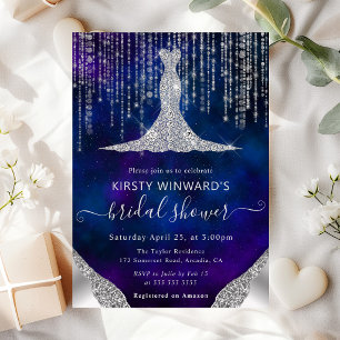 Invitation Lumières de mariage "Diamond Dress" et guirlande à