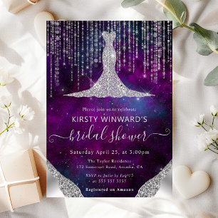 Invitation Lumières de mariage "Diamond Dress" et guirlande à