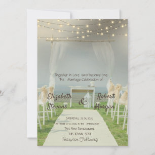 Invitation Lumières de mariage en fil de fer d'arbor à la pla