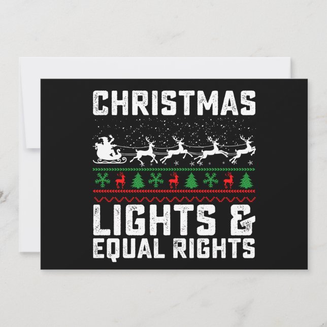 Invitation Lumières De Noël Et Égalité Des Droits Féministes (Devant)