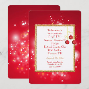 Invitation Lumières de Noël et Tinsel