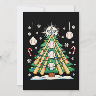 Invitation Lumières de sapin de Noël de baseball Ornements Xm