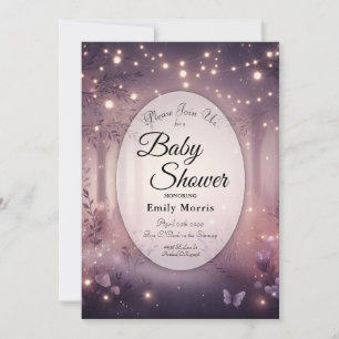 Invitation Lumières des fées dans le Baby shower de la lueur