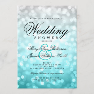 Invitation Lumières d'Ombre Bokeh de plage de wedding shower