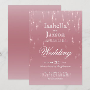 Invitation Lumières Gold Star Rose