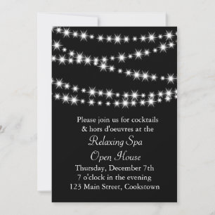 Invitation Lumières noir de Twinkle Open House
