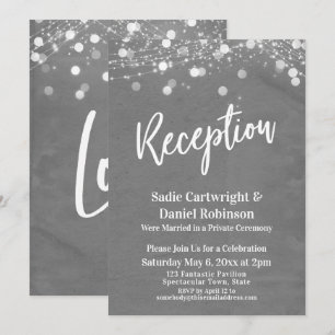 Invitation Lumières Texturées Réception De Mariage Uniquement