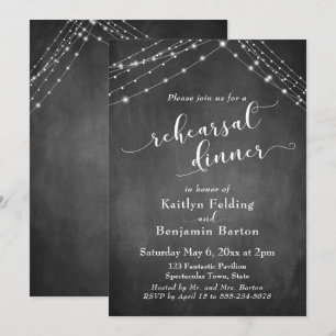 Invitation Luminaires du tableau de bord - Dîner de répétitio
