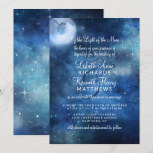 Invitation Lunar Sky Pleine lune Celestial étoiles Mariage