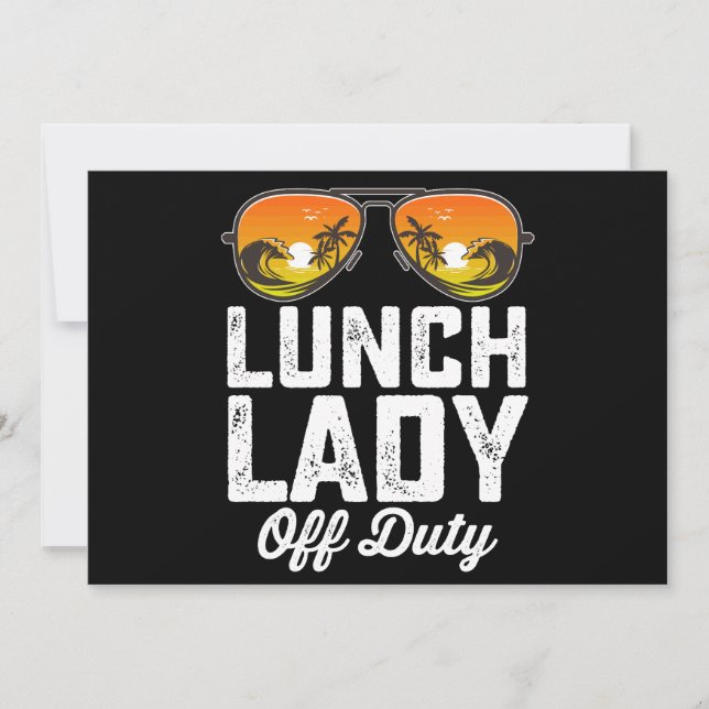 Invitation Lunch Lady Off Duty Lunettes de soleil Dernier jou (Devant)