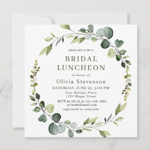 Invitation LUNCHEON BRIDAL À L'Éucalyptus Moderne
