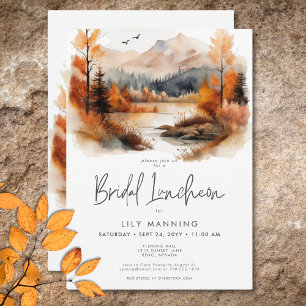 Invitation Luncheon de mariage champêtre à l'aquarelle de mon