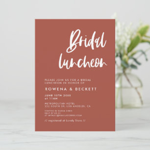 Invitation Luncheon de mariage en terre cuite moderne