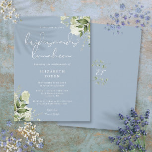 Invitation Luncheon des demoiselles d'honneur Dusty Blue Gree