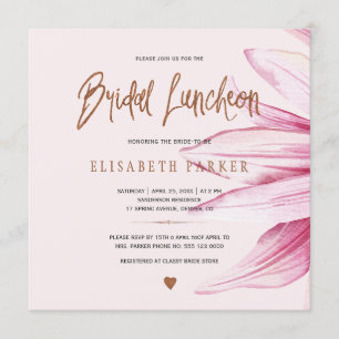 Invitation Lundi-midi de mariée à parties scintillant de cuiv