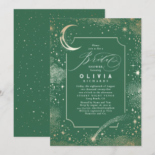 Invitation Lune de nuit étoilée Mystique Fête des mariées cél