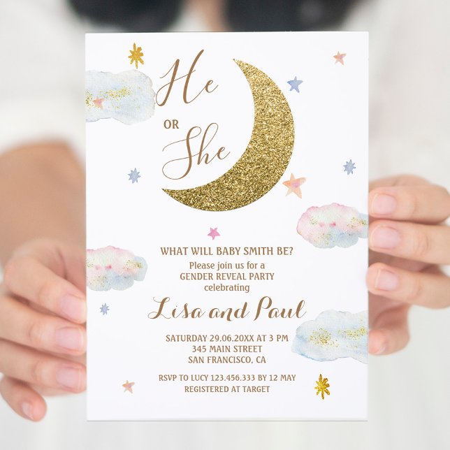 Invitation Lune d'or Révélation de genre (Créateur téléchargé)