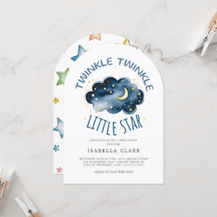 Invitation Lune et étoiles Twinkle Twinkle Little Star