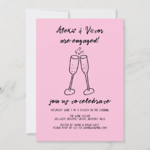 Invitation Lunettes de Champagne Soirée sur mesure