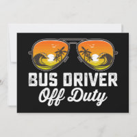 Lunettes de soleil de chauffeur de bus hors servic