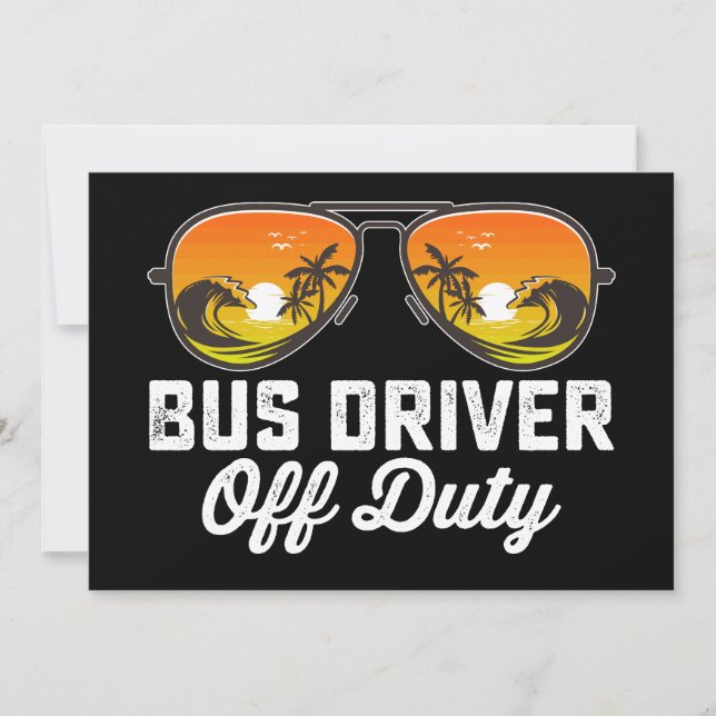 Invitation Lunettes de soleil de conducteur d'autobus hors se (Devant)