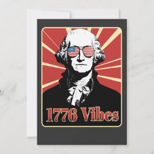 Invitation Lunettes de soleil patriotiques George Washington 