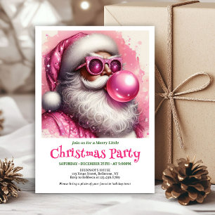 Invitation Lunettes de soleil stylées et drôles de Père Noël