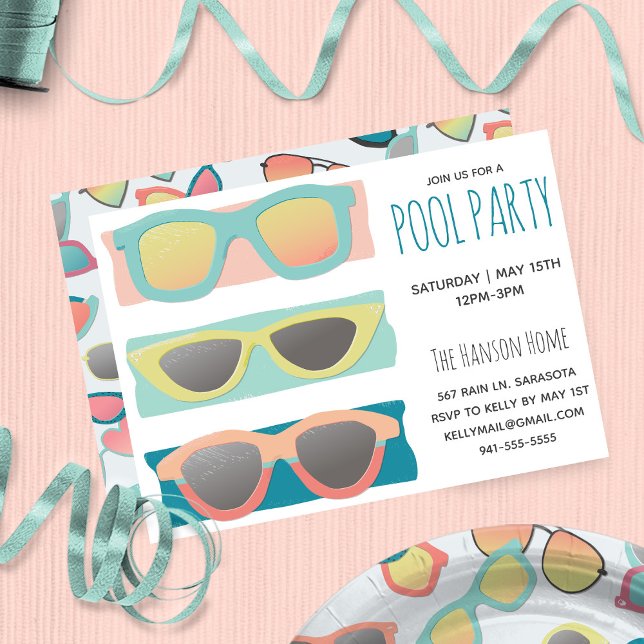 Invitation Lunettes de soleil Trio Coral (Créateur téléchargé)