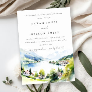 Invitation Lungern Suisse Paysage Mariage Anniversaire