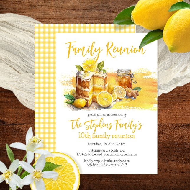 Invitation Luscieux Lemon Cake Ginger Tea Famille Réunion (Créateur téléchargé)