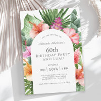 Lush Tropical Floral 60e anniversaire fête et Luau