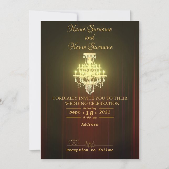 Invitation Lustre-rideau de théâtre (Devant)