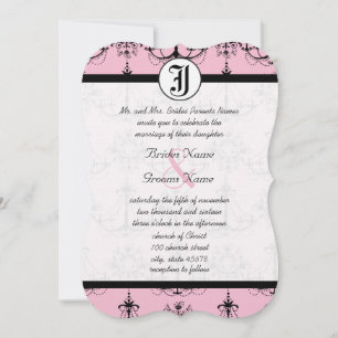 Invitation Lustre rose pâle avec mariage photo invite