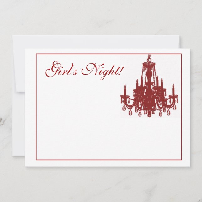 Invitation Lustre rouge (Devant)
