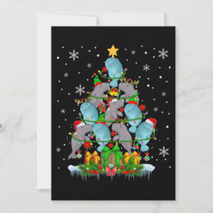 Invitation Lutin des rennes de Noël Manatees Lumières de sapi