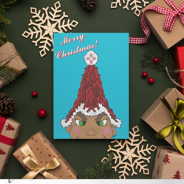 Invitation Lutin portant un chapeau de Père Noël au piment ro (Créateur téléchargé)