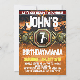 Invitation Lutte Anniversaire Thème d'invitation